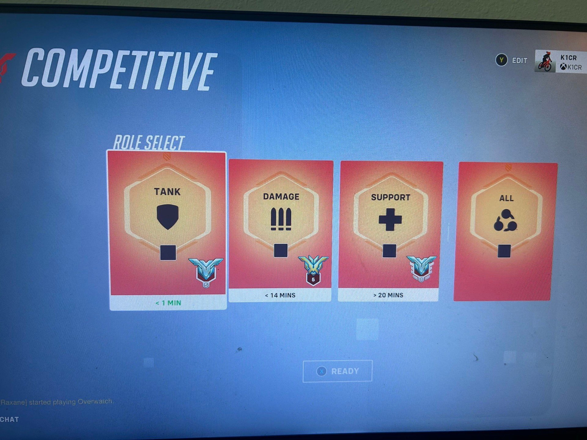 k1cr competitive role select showing highest finishes